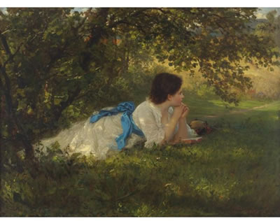 Sample artwork by Wilhelm Amberg (1822 - 1899), known for genre painting - View similar artists and auction records