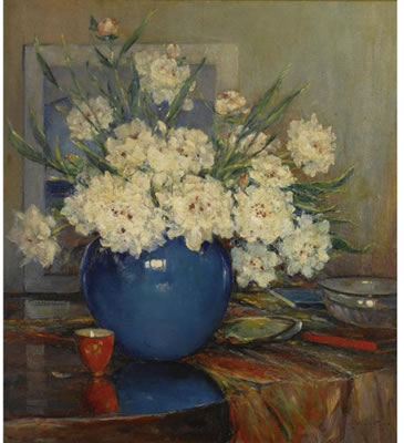 THE BLUE JAR by Owen Cullen Yates - Auction record, sale price, and art valuation. Compare with similar artists and explore comparable artworks.
