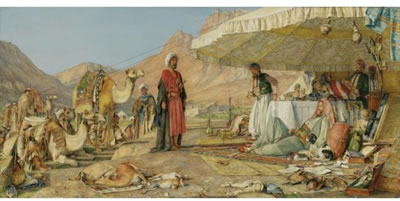 A FRANK ENCAMPMENT IN THE DESERT OF MOUNT SINAI, 1842