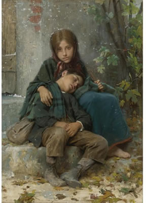 OUT IN THE COLD by Leon Jean Basile Perrault - Auction record, sale price, and art valuation. Compare with similar artists and explore comparable artworks.
