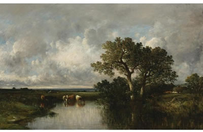 LA MARE AUX CHÊNES by Leon-Victor Dupre - Auction record, sale price, and art valuation. Compare with similar artists and explore comparable artworks.