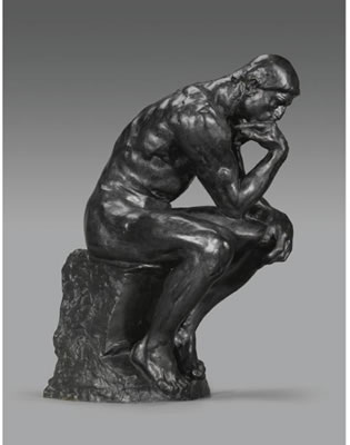 LE PENSEUR. TAILLE DE LA PORTE DIT "MOYEN MODÈLE"