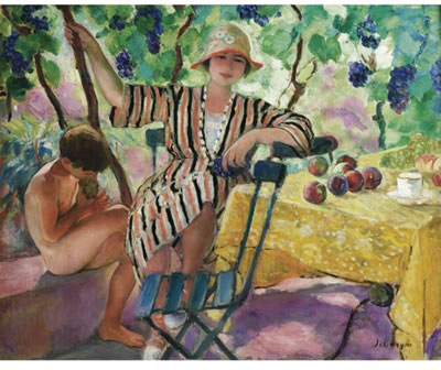 SAINT-TROPEZ, AU JARDIN EN ÉTÉ (PIERRE ET NONO SOUS LA TREILLE) by Henri Baptiste Lebasque - Auction record, sale price, and art valuation. Compare with similar artists and explore comparable artworks.