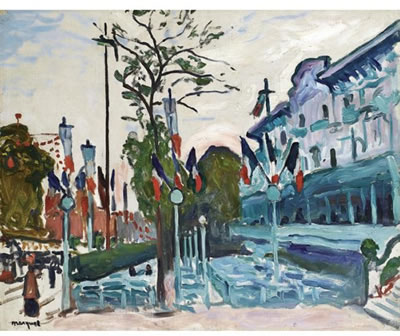 LE PAVILLON BLEU À SAINT-CLOUD by Albert Marquet - Auction record, sale price, and art valuation. Compare with similar artists and explore comparable artworks.