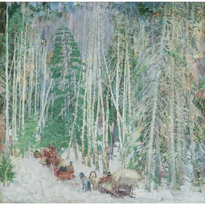 MANCHURIAN FOREST by Leon Gaspard - Auction record, sale price, and art valuation. Compare with similar artists and explore comparable artworks.
