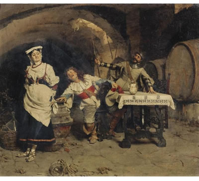 A THIRSTY CROWD by Paolo Bedini - Auction record, sale price, and art valuation. Compare with similar artists and explore comparable artworks.