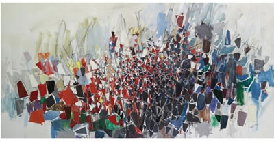 THE CLUB (T-M-N) by Robert Arthur Goodnough - Auction record, sale price, and art valuation. Compare with similar artists and explore comparable artworks.
