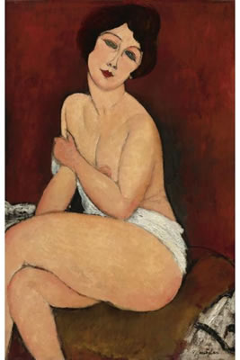 NU ASSIS SUR UN DIVAN (LA BELLE ROMAINE)