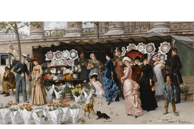 Sample artwork by Ladislaus Bakalowicz (1833 - 1904), known for aristrocratic portrait, figure, genre and landscape painting - View similar artists and auction records