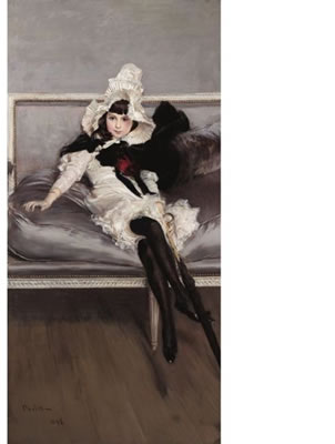 Sample artwork by Giovanni Boldini (1842 - 1931), known for portrait and figure paintings of upper class females, interiors and nudes - View similar artists and auction records
