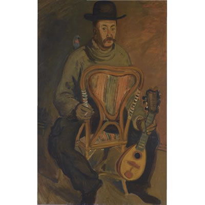 MUSICIAN WITH PARAKEET