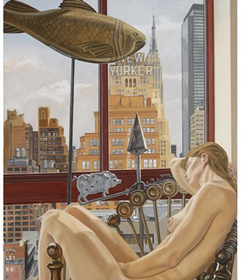 MODEL WITH EMPIRE STATE BUILDING