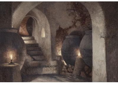 INTERIOR CON TINAJAS XIV