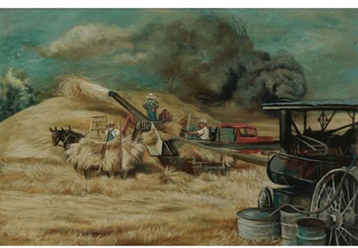 MIDWESTERN HARVEST by Joe (Joseph John) Jones - Auction record, sale price, and art valuation. Compare with similar artists and explore comparable artworks.