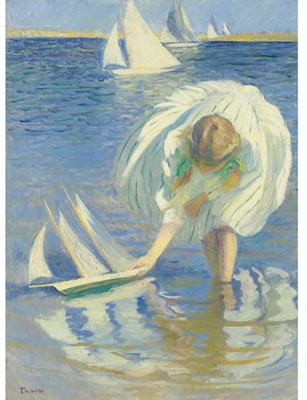 CHILD AND BOAT (CHILD WITH BOAT; GIRL WITH SAILBOAT)