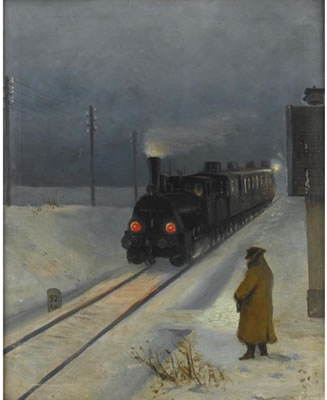 THE NIGHT TRAIN by Abraham Neumann - Auction record, sale price, and art valuation. Compare with similar artists and explore comparable artworks.