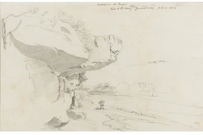 JOSHUA CRISTALL (1768-1847) SKETCHING BY THE RIVER WYE