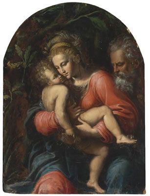 THE HOLY FAMILY by Girolamo da Carpi - Auction record, sale price, and art valuation. Compare with similar artists and explore comparable artworks.