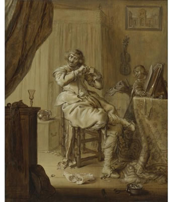 A CAVALIER AT HIS TOILET, POSSIBLY A SELF PORTRAIT