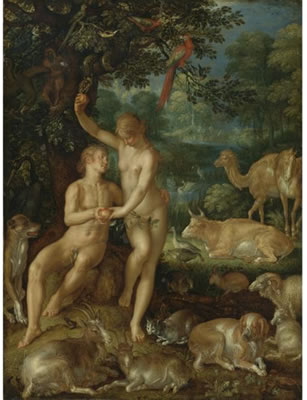 ADAM AND EVE by Joachim Anthoniszoon Wtewael - Auction record, sale price, and art valuation. Compare with similar artists and explore comparable artworks.