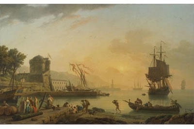 A GRAND VIEW OF THE SEA SHORE ENRICHED WITH BUILDINGS, SHIPPING AND FIGURES by Claude-Joseph Vernet - Auction record, sale price, and art valuation. Compare with similar artists and explore comparable artworks.