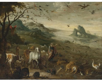 GOD CREATING THE ANIMALS OF THE WORLD by Isaac Van Oosten - Auction record, sale price, and art valuation. Compare with similar artists and explore comparable artworks.