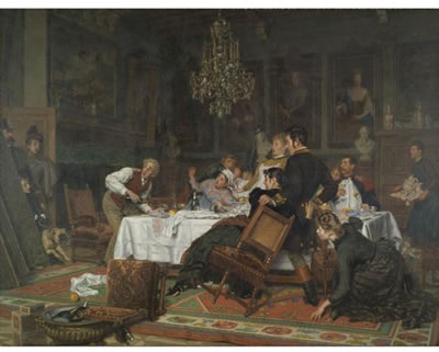 THE SURPRISE OF THE MASTER'S UNEXPECTED ARRIVAL by Evert Jan Boks - Auction record, sale price, and art valuation. Compare with similar artists and explore comparable artworks.
