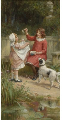 BUBBLES by George Sheridan Knowles - Auction record, sale price, and art valuation. Compare with similar artists and explore comparable artworks.