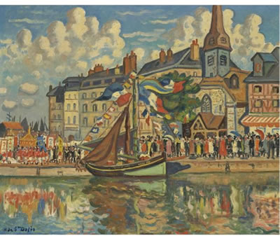 BOAT IN HARBOR by Henri Liénard Saint Delis - Auction record, sale price, and art valuation. Compare with similar artists and explore comparable artworks.
