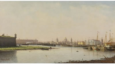 View of St. Petersburg by Petr Petrovich Vereschagin - Auction record, sale price, and art valuation. Compare with similar artists and explore comparable artworks.