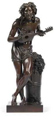 VENDANGEUR IMPROVISANT SUR UN SUJET COMIQUE (THE WINE HARVESTER'S COMIC IMPROVISATION) by Francisque-Joseph Duret - Auction record, sale price, and art valuation. Compare with similar artists and explore comparable artworks.