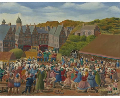 Sample artwork by Andre Bauchant (1873 - 1958), known for lush floral still life, landscape and figure painting - View similar artists and auction records