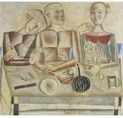 IL BANCHETTO (THE BANQUET) by Franco Gentilini - Auction record, sale price, and art valuation. Compare with similar artists and explore comparable artworks.