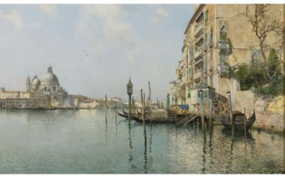 Sample artwork by Emilio Sanchez Perrier (1855 - 1907), known for landscape, architiecture, genre and waterscene painting - View similar artists and auction records