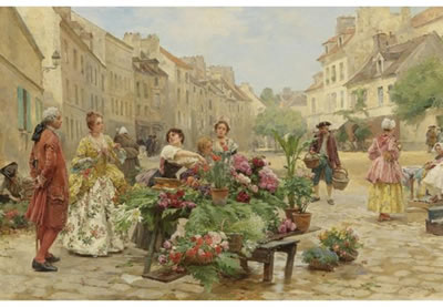 UN MARCHÉ AU XVIIIÈ SIÈCLE