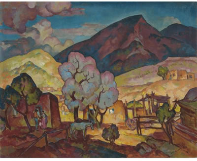 LUCERO'S PLACE, SPRINGTIME by William Penhallow Henderson - Auction record, sale price, and art valuation. Compare with similar artists and explore comparable artworks.