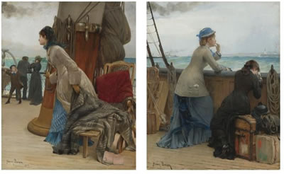 LAND! AND GOODBYE: A PAIR OF PAINTINGS