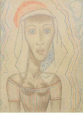 Portrait of Marie Vassilieff: Self-portrait