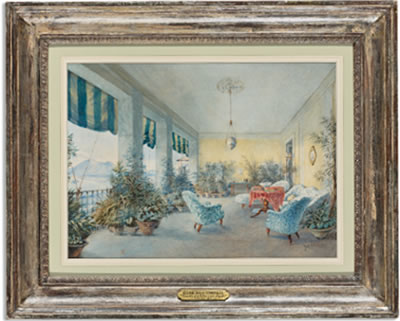 VIEW FROM A LOGGIA OF A VILLA NEAR NAPLES