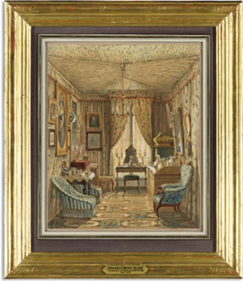 A DRESSING ROOM WITH A TENTED CEILING by Francois Etienne Villeret - Auction record, sale price, and art valuation. Compare with similar artists and explore comparable artworks.