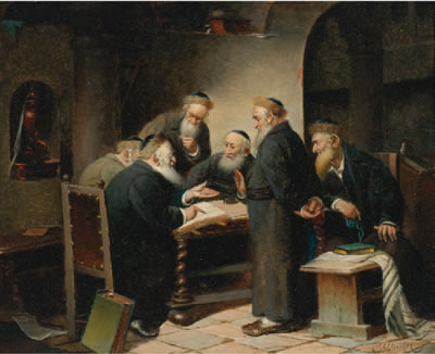 A DISCUSSION OF THE TALMUD by Carl Schleicher - Auction record, sale price, and art valuation. Compare with similar artists and explore comparable artworks.