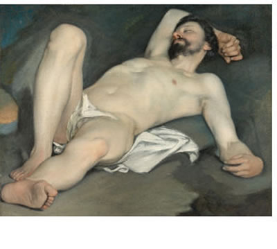 RECLINING MALE NUDE by Guido Cagnacci - Auction record, sale price, and art valuation. Compare with similar artists and explore comparable artworks.