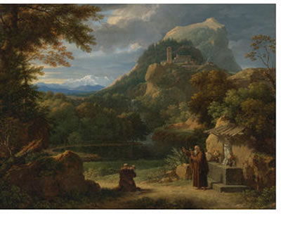 SAINT ANTHONY OF PADUA INTRODUCING TWO NOVICES TO FRIARS IN A MOUNTAINOUS LANDSCAPE by Francois-Xavier Fabre - Auction record, sale price, and art valuation. Compare with similar artists and explore comparable artworks.