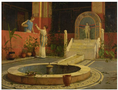 Sample artwork by Luigi Bazzani (1836 - 1927), known for painting, illustrator, watercolor, pompei - View similar artists and auction records