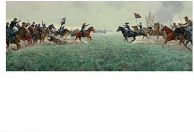 KEEP TO YOUR SABERS, MEN! (GENERALS CUSTER AND HAMPTON, GETTYSBURG, PENNSYLVANIA, JULY 3, 1863) by Morton Kunstler - Auction record, sale price, and art valuation. Compare with similar artists and explore comparable artworks.