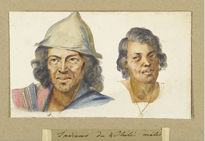 A fine group of watercolor drawings for his Voyage Pittoresque autour du Monde