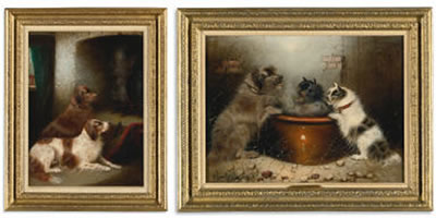 DOUBLE, DOUBLE TOIL AND TROUBLE; BY THE HEARTH (2) by Edward George Armfield - Auction record, sale price, and art valuation. Compare with similar artists and explore comparable artworks.