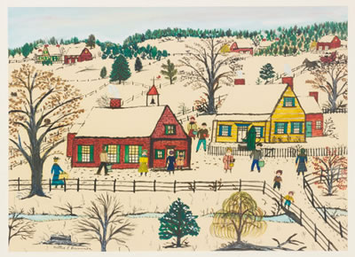 A GROUP OF FIVE PENNSYLVANIA COUNTRY SCENES