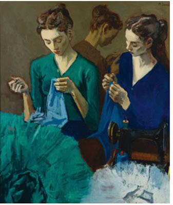Sample artwork by Moses Soyer (1899 - 1974), known for figure-dancers, social realism - View similar artists and auction records