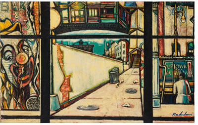 CITY STREET WITH SUBWAY